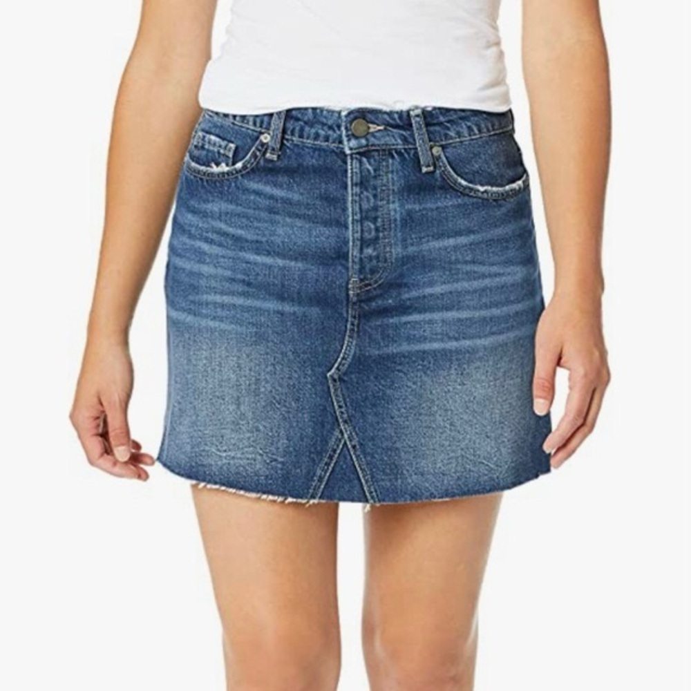Paige Denim Blue Jean Denim Mini Skirt